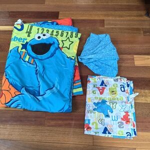Sesame Street Blue and Multicolor Pajama Set